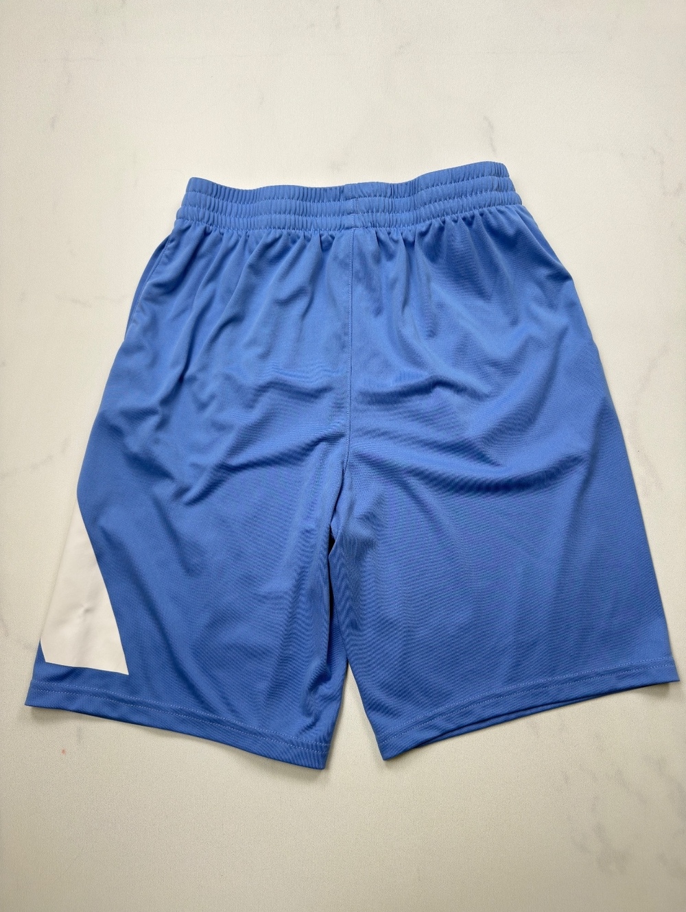 Adidas Athletic Shorts Blue White Logo - Boys XL